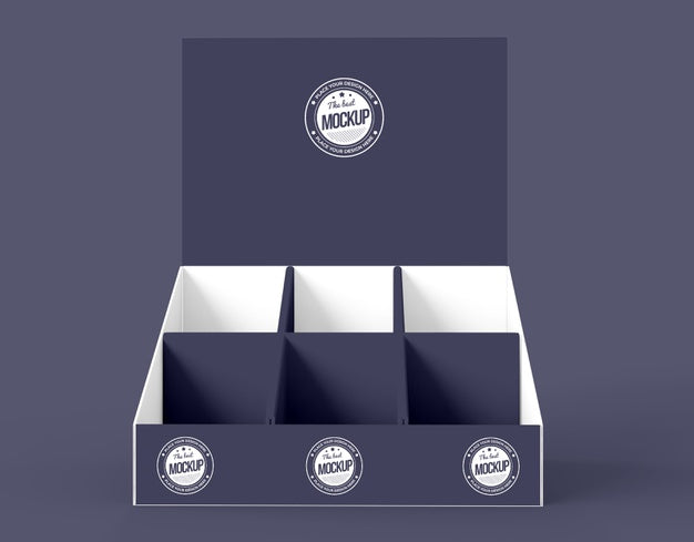 Front View Minimalist Exhibitor Mock-Up Psd