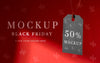Front View Mock-Up Black Friday Hanging Price Tag Psd