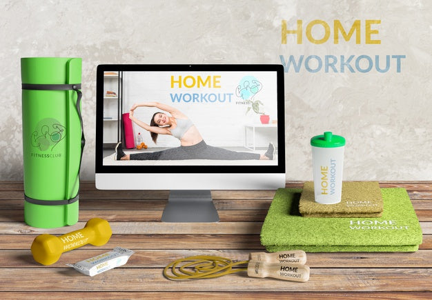 Front View Mock-Up Home Workout Psd