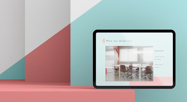 Front View Modern Tablet Mock-Up Psd