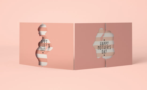 Front View Mother'S Day Assortment With Cards Scene Creator Psd