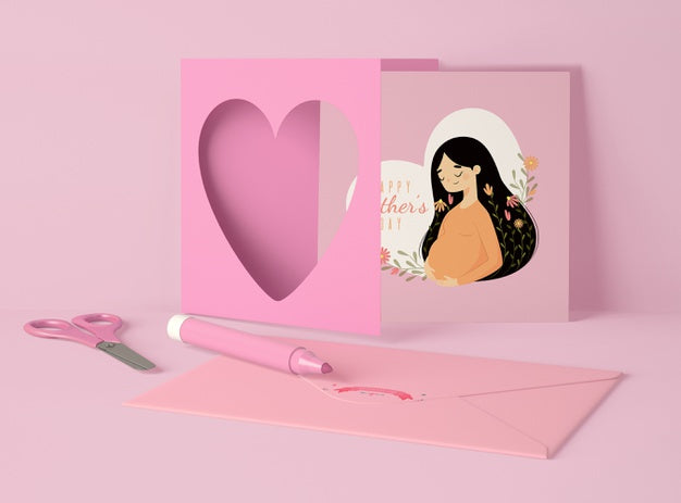 Front View Mother'S Day Assortment With Scene Creators Psd