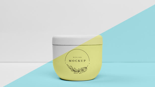 Front View Of Beauty Cream Can Psd