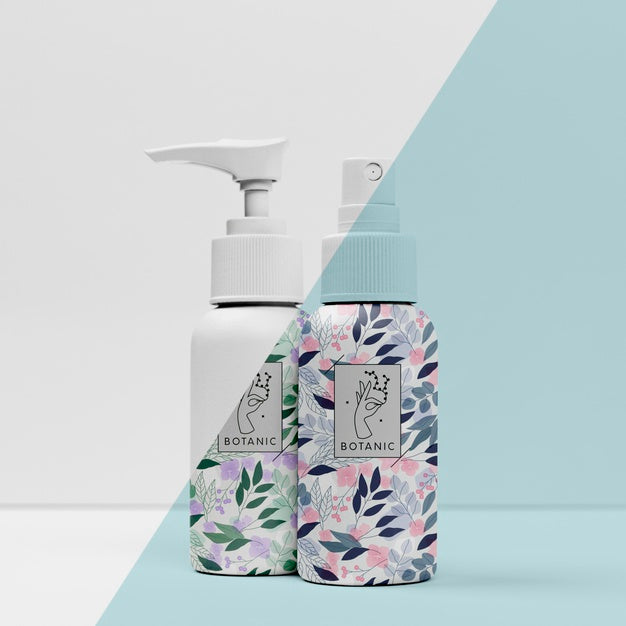 Front View Of Beauty Products Pack Psd