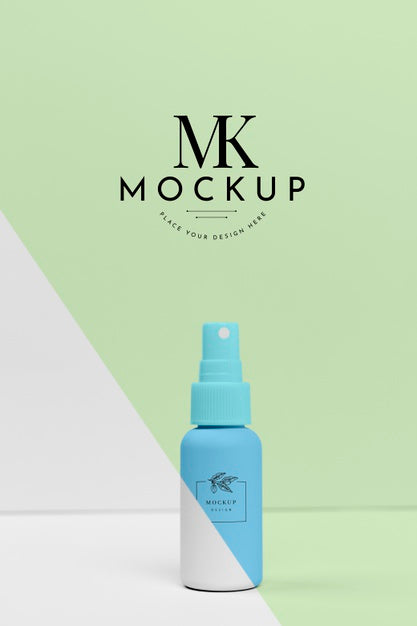 Front View Of Beauty Products Spray Psd