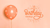 Front View Of Birthday Mock-Up Balloons Psd