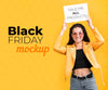 Front View Of Black Friday Concept Mock-Up Psd