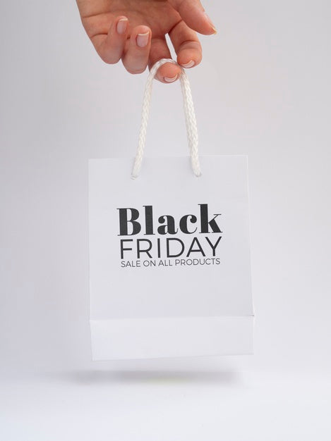 Front View Of Black Friday Concept On Plain Background Psd