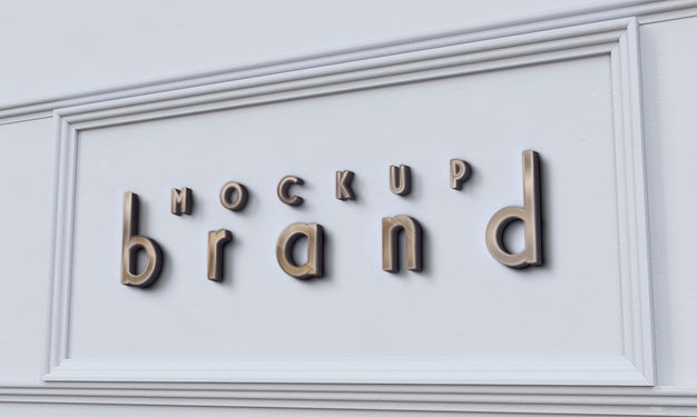 Front View Of Business Mockup Sign Design Psd