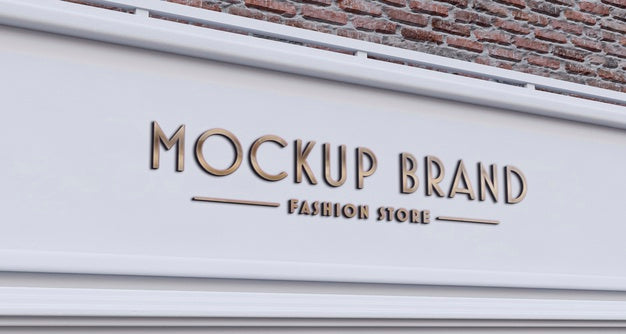 Front View Of Business Mockup Sign Design Psd