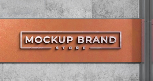 Front View Of Business Mockup Sign Design Psd