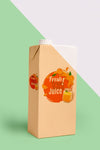 Front View Of Carton With Juice Psd
