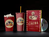 Front View Of Cinema Popcorn Cup With Dvd Psd