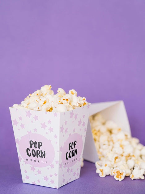 Front View Of Cinema Popcorn With Copy Space Psd