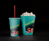 Front View Of Cinema Popcorn With Cup And Straw Psd