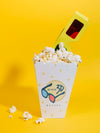 Front View Of Cinema Popcorn With Glasses Psd