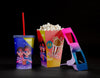 Front View Of Cinema Popcorn With Threedimensional Glasses Psd