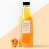 Front View Of Clear Glass Bottle With Peach Psd