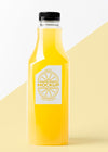Front View Of Clear Juice Bottle With Cap Mock-Up Psd