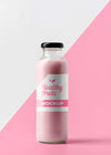 Front View Of Clear Juice Bottle With Cap Psd