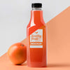 Front View Of Clear Juice Bottle With Orange Psd