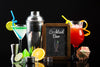Front View Of Cocktail Concept Mock-Up Psd