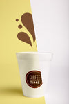 Front View Of Cup For Coffee Psd