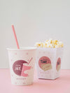 Front View Of Cups With Popcorn And Soda For Cinema Psd