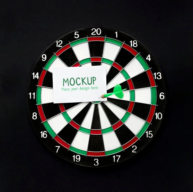 Front View Of Dart Stuck In Target Psd