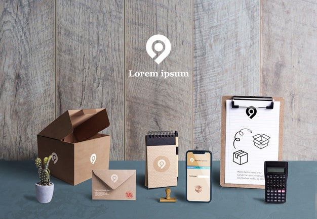 Front View Of Desktop Scene Creator Pack Psd