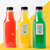 Front View Of Different Glass Juice Bottles Psd