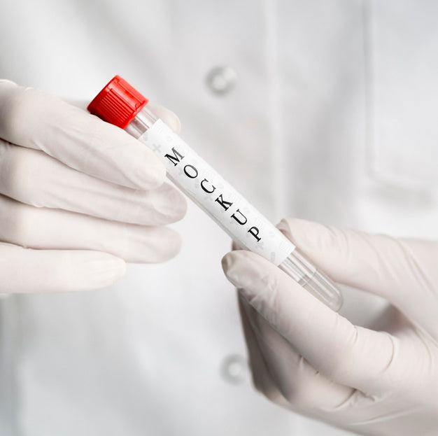 Front View Of Doctor Holding Test Tube Psd
