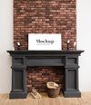Front View Of Fireplace Mock-Up For Interior Decoration Psd