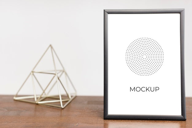 Front View Of Frame And Decoration For Home Interior Psd