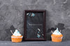 Front View Of Frame With Cupcakes For Fathers Day Psd