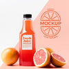 Front View Of Grapefruit Juice Glass Bottle Psd