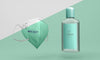 Front View Of Hand Sanitizer Mock-Up Bottle And Face Mask Psd