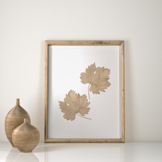 Front View Of House Decor With Vases And Frame Psd