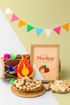 Front View Of Lohri Concept Mock-Up Psd