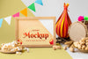 Front View Of Lohri Concept Mock-Up Psd