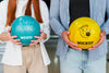 Front View Of Man And Woman Holding Bowling Balls Psd