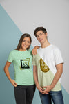 Front View Of Man And Woman Posing In T-Shirts Psd