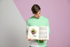 Front View Of Man Holding Book Psd