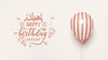 Front View Of Mock-Up Balloons For Anniversary Psd
