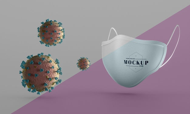 Front View Of Mock-Up Face Mask Psd