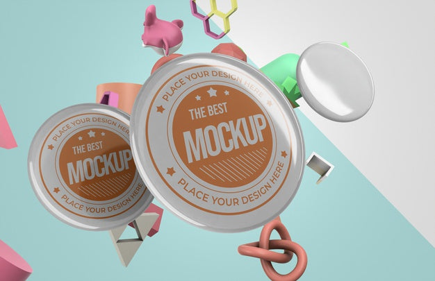 Front View Of Mock-Up Merchandise With Insignia Psd