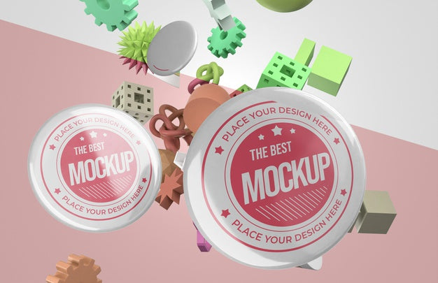 Front View Of Mock-Up Merchandise With Insignia Psd