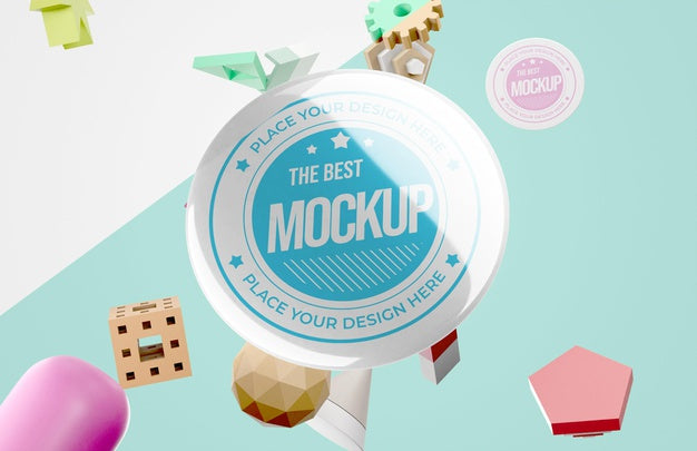 Front View Of Mock-Up Merchandise With Insignia Psd