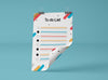 Front View Of Mock-Up Paper With To Do List Psd