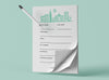 Front View Of Mock-Up Papers With Pen Psd